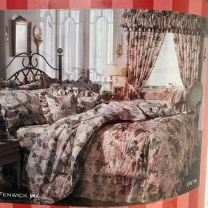 VTG Sears Blouson Fenwick Hall Floral Washable No-Iron Sheet Set 80s Romantic